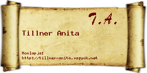 Tillner Anita névjegykártya